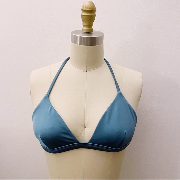 Billabong Bikini Top Teal Tie Halter - Picture 1 of 3